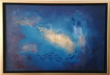 Gökyüzünden... Yağlı boya karışık teknik 40x60