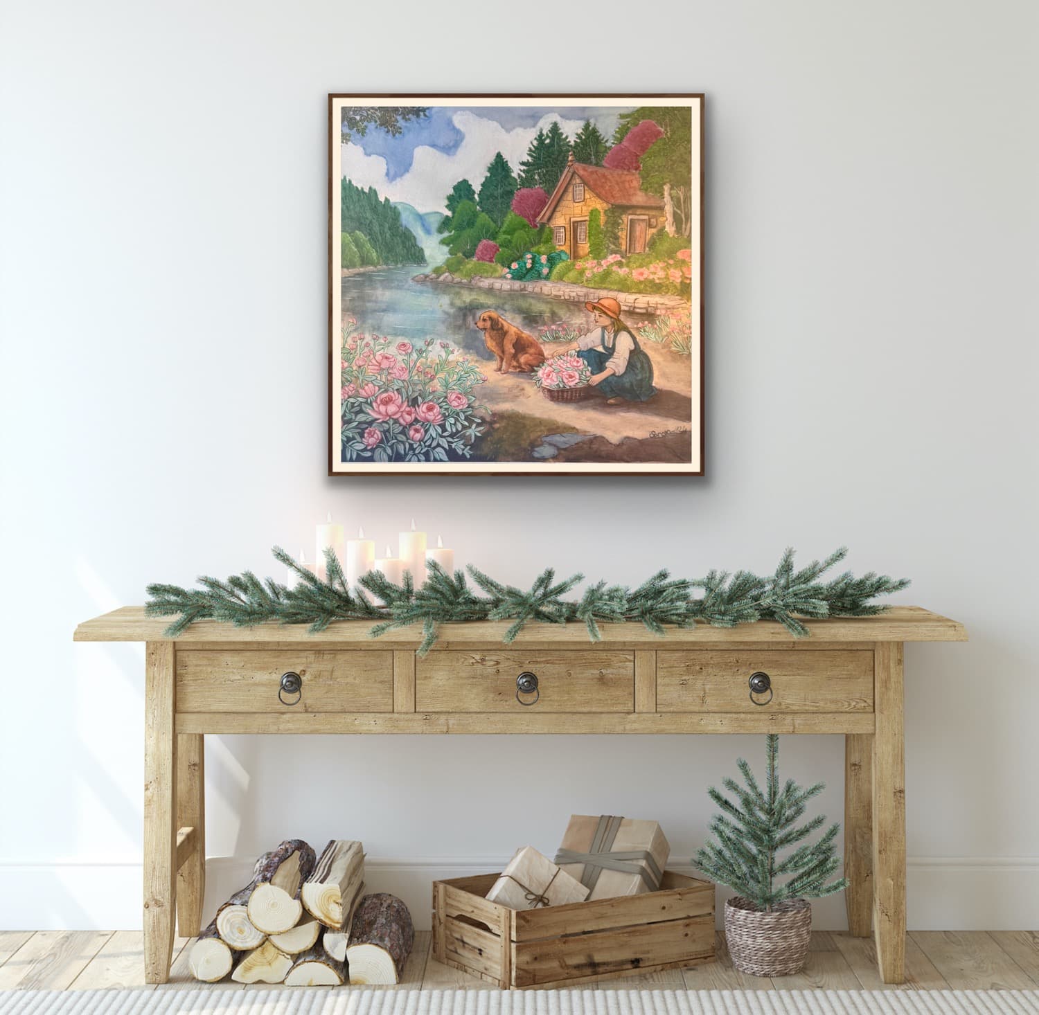 GÜL SEPETLİ KIZ VE KÖPEĞİ - Görsel 2