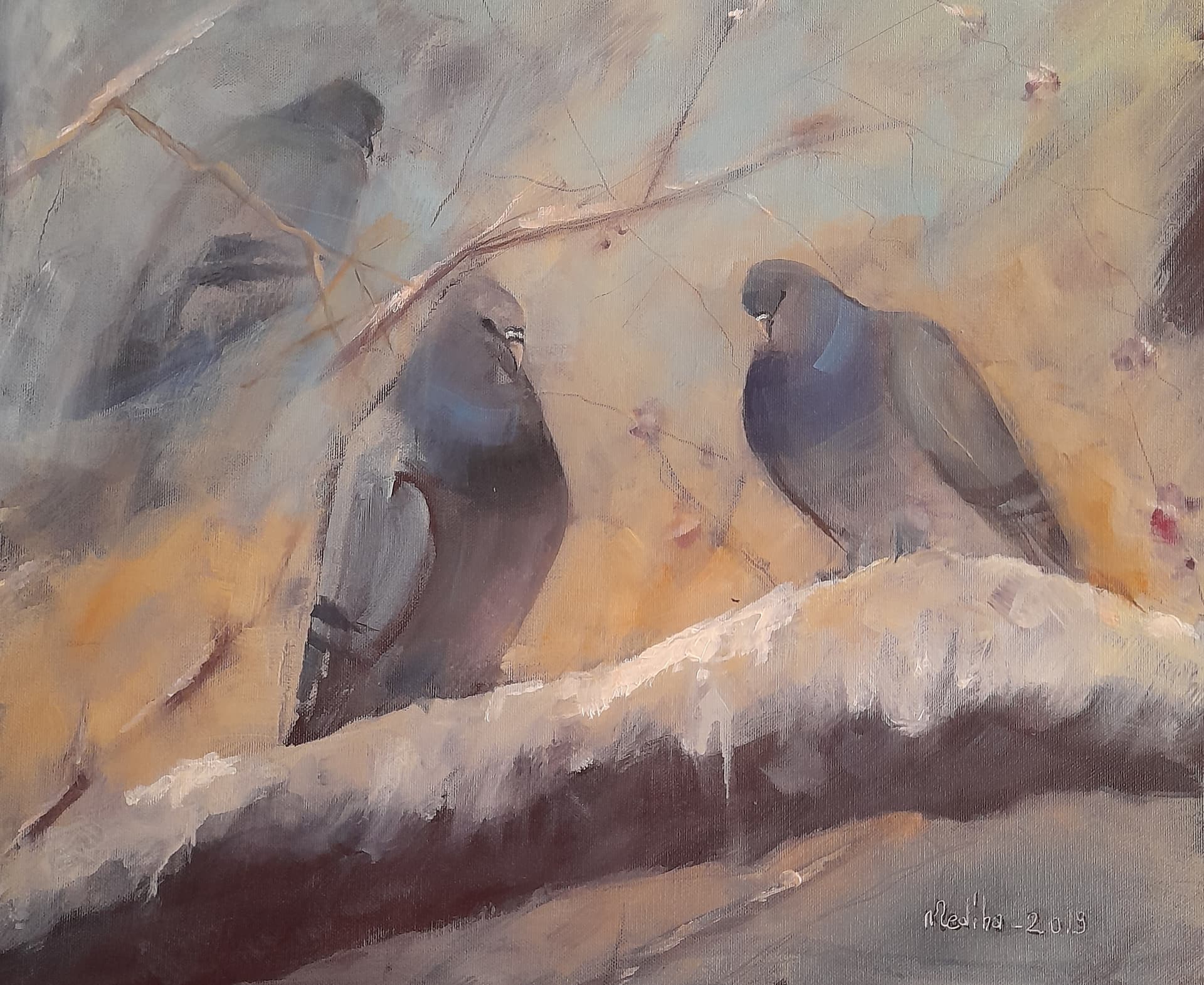 Ağaçta Güvercinler - Görsel 1