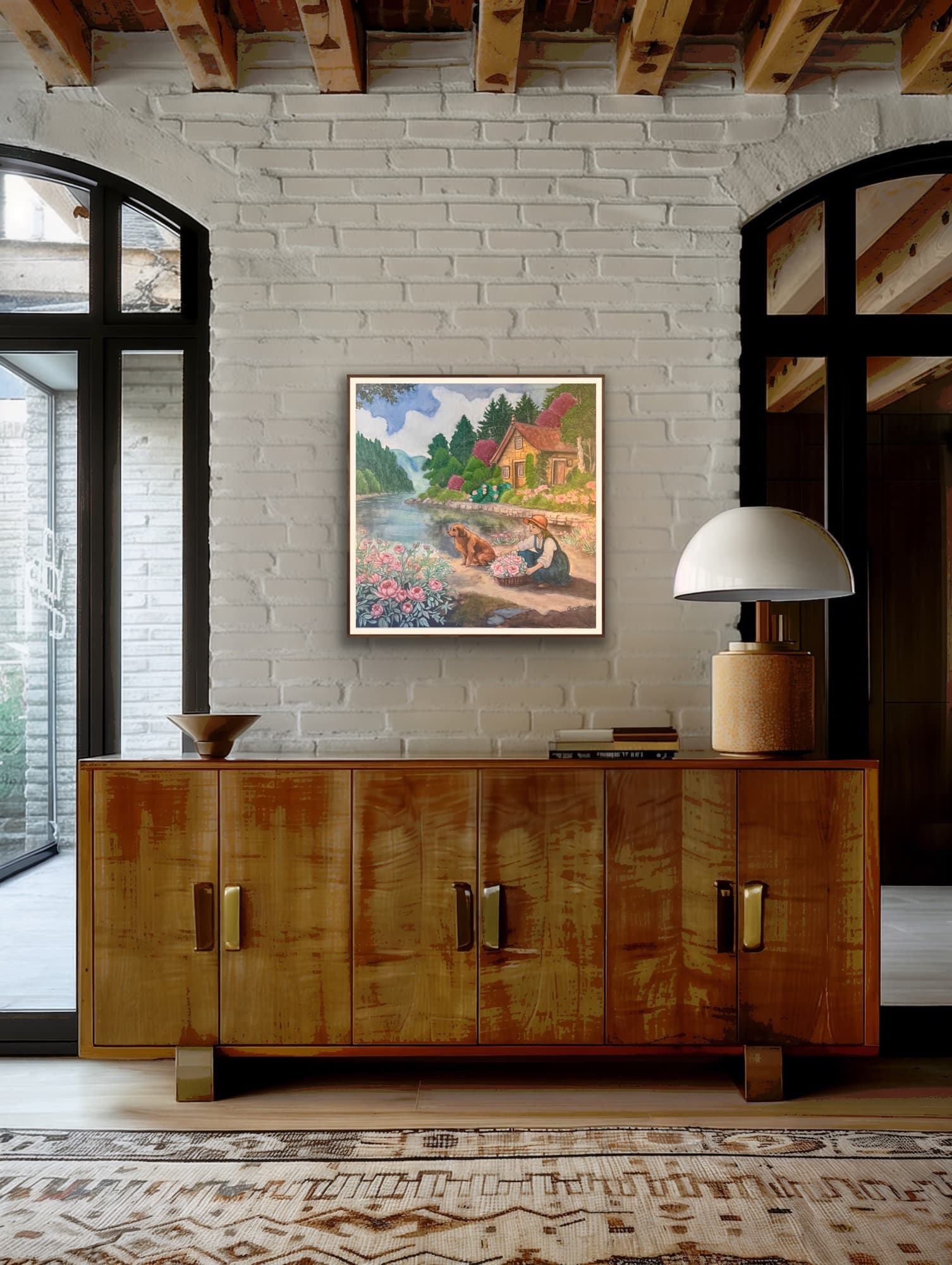 GÜL SEPETLİ KIZ VE KÖPEĞİ - Görsel 4