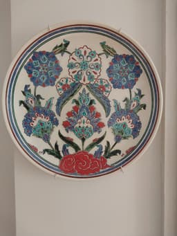 Serbest Tasarım Hatayi,Penç Dekoratif Çini Tabak - Görsel 1