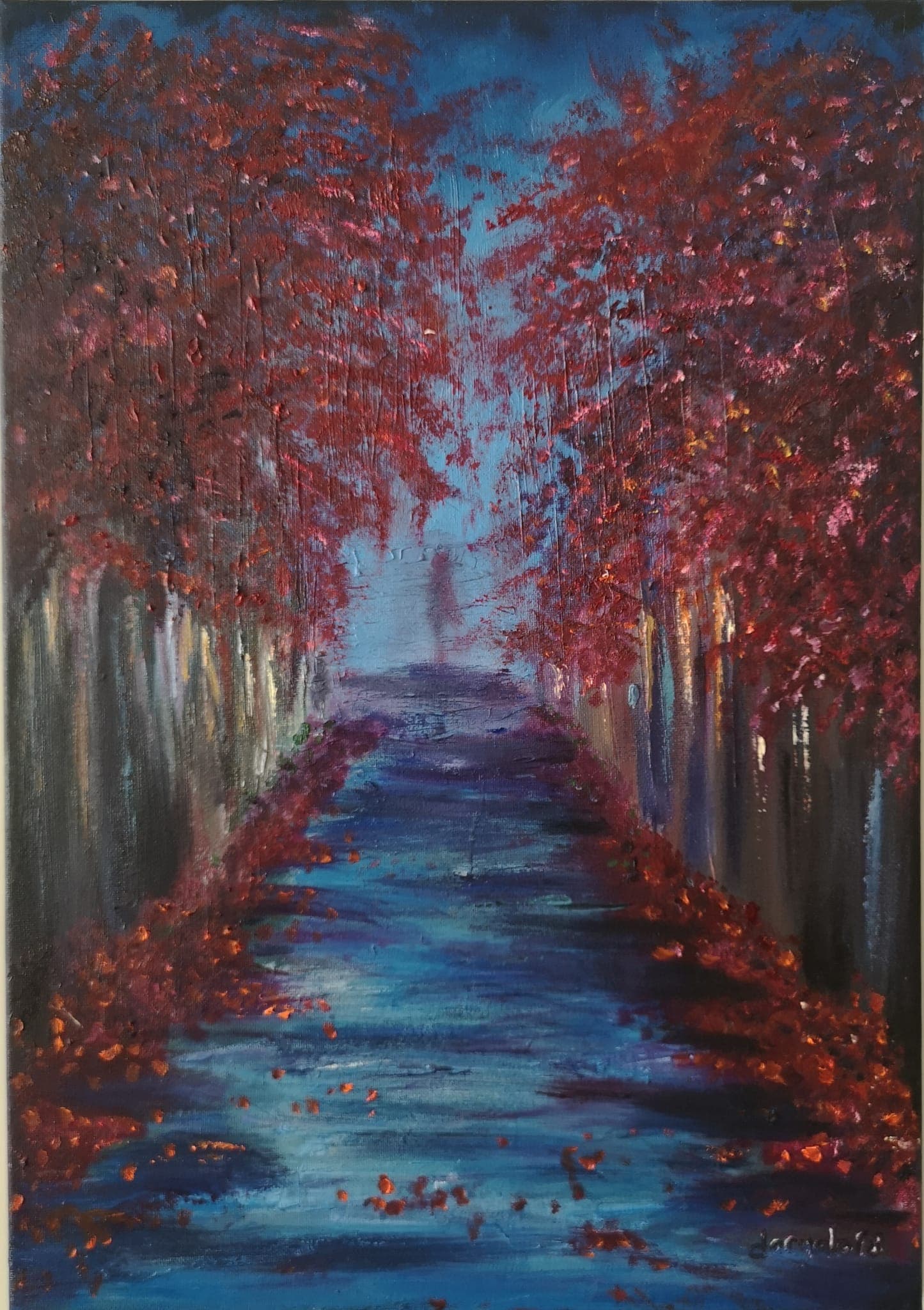 Yağmurlu bir gün ...Yağlı boya 35x50 - Görsel 1