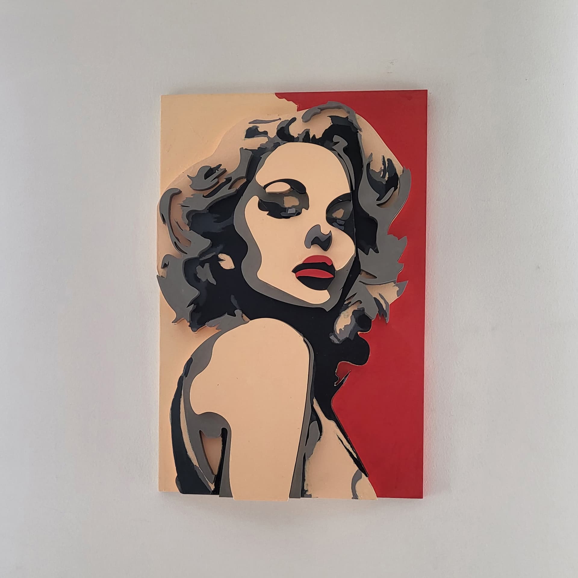 Marilyen Monro 3D layered portrait - Görsel 2