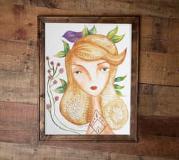 Mor Kuşlu Kız - Görsel 1