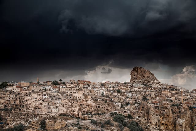 Kapadokya'da Yağmur