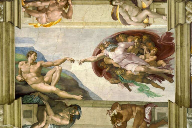 Adem'in Yaratılışı Tablosu: Michelangelo'nun Fresk Başyapıtı ve Rönesans İdealizmi Adem'in Yaratılışı Tablosu: Michelangelo'nun Fresk Başyapıtı ve Rönesans İdealizmi