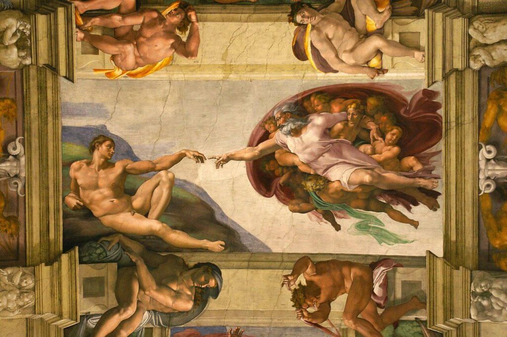 Adem'in Yaratılışı Tablosu: Michelangelo'nun Fresk Başyapıtı ve Rönesans İdealizmi Adem'in Yaratılışı Tablosu: Michelangelo'nun Fresk Başyapıtı ve Rönesans İdealizmi